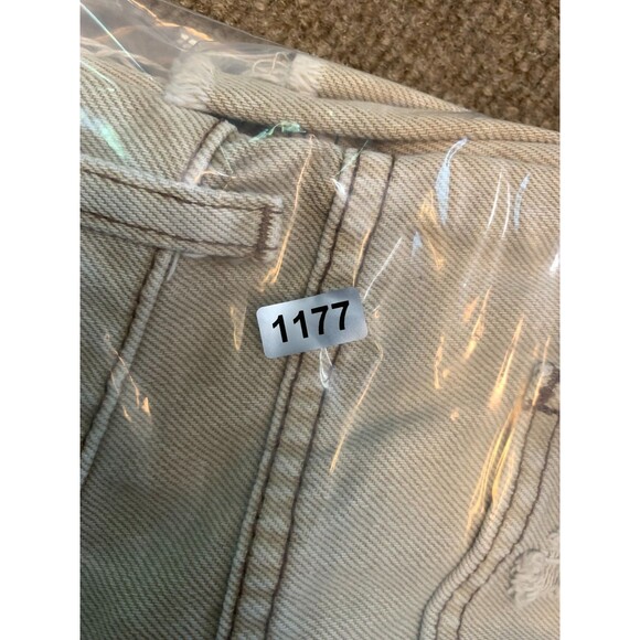 We The Free People Shorts Womens 27 Cut-Off Distressed Button Fly Beige Denim - Picture 10 of 10